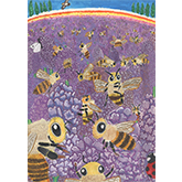 ラベンダー畑のミツバチさん