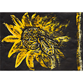 sunflower and bee